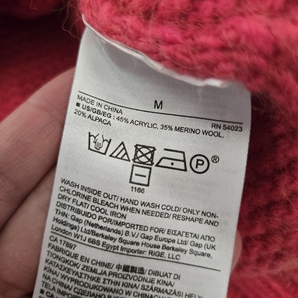 Banana Republic italien merino wool alpaca blend knit sweater turtle neck sz M - Picture 3 of 6